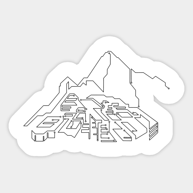 7 Digital Wonders - Machu Piccu Sticker by Daxos